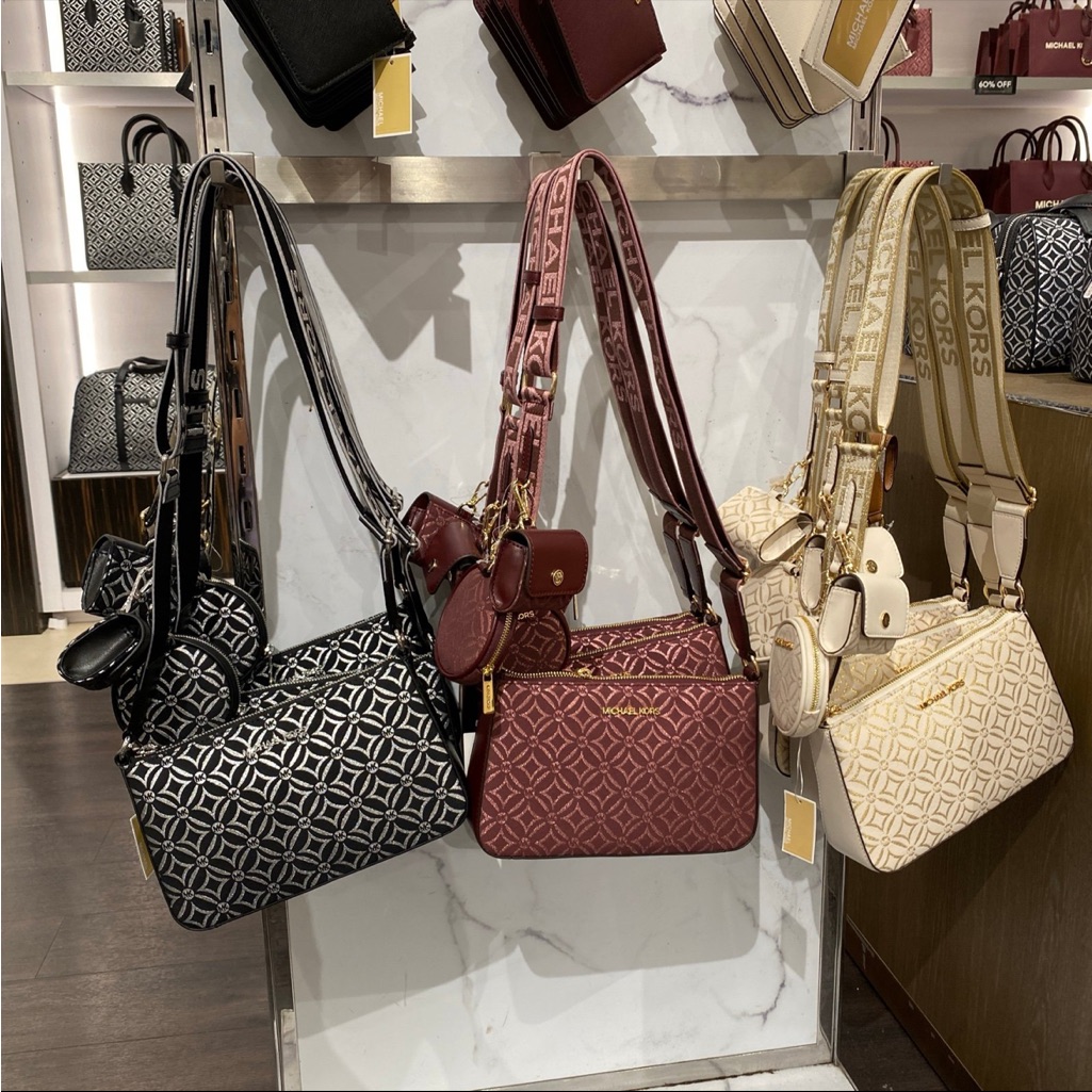 Michael Kors Black Multi Crossbody With Tech Attachment